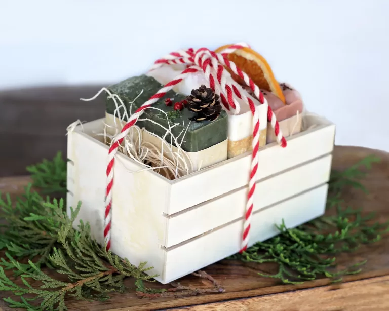 Holiday trio soap packaging