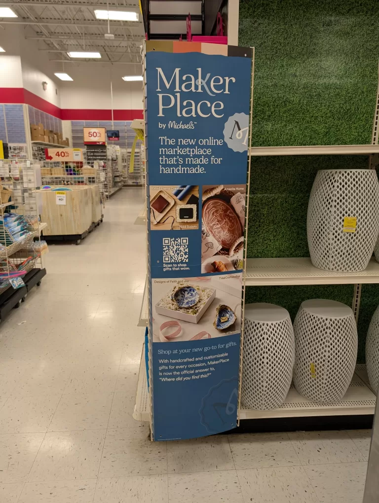 MakerPlace In Store advertising sign