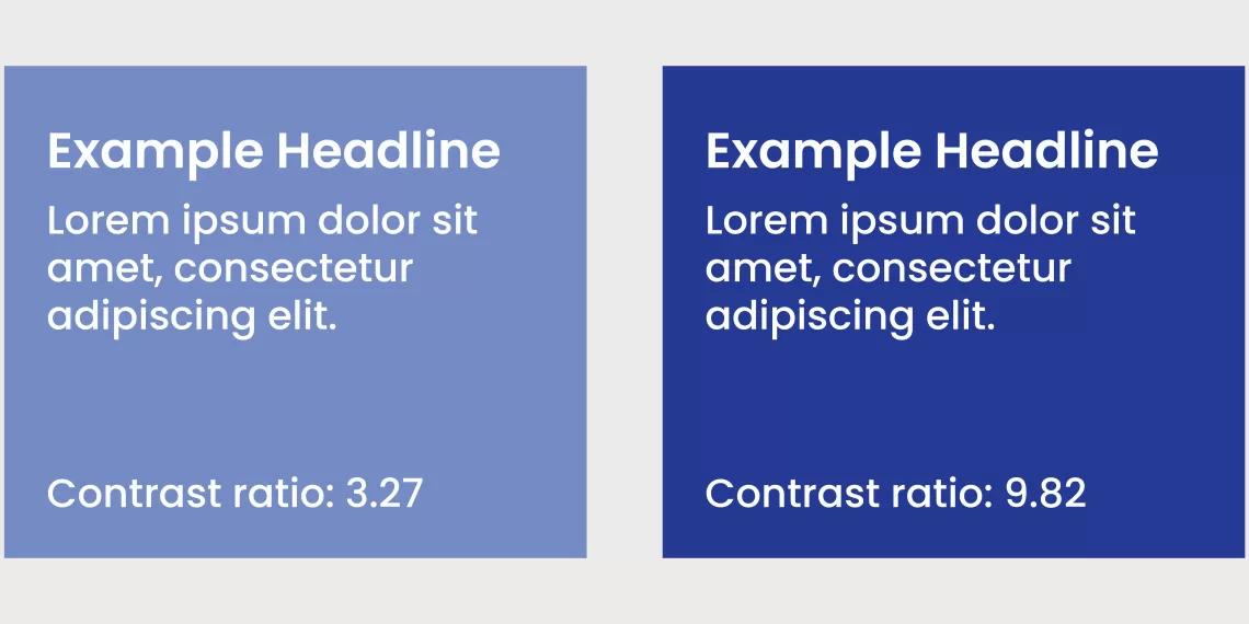 Accessibility color contrast